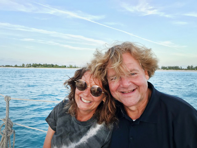 Anne and Rolf on the water near Providenciales